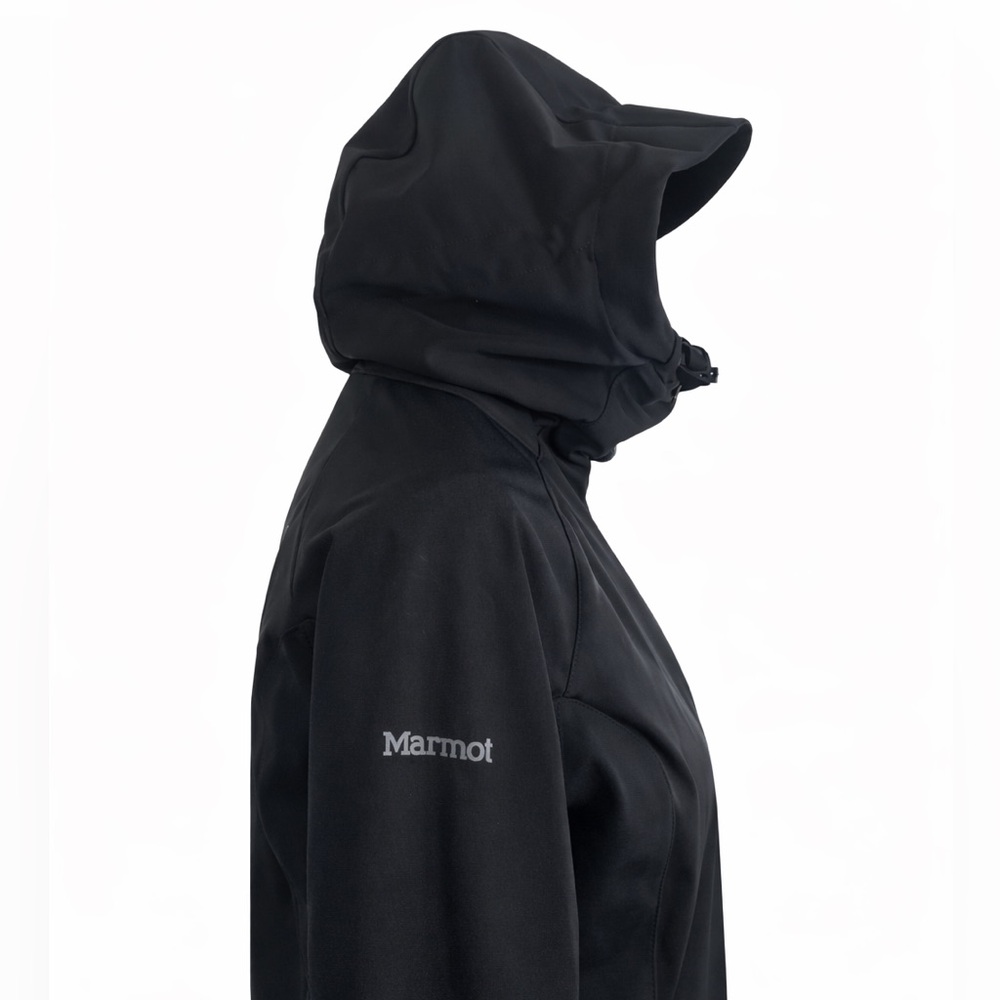 Marmot Windstopper Jacket Womens Small Black Hooded Softshell - Picture 3 of 8